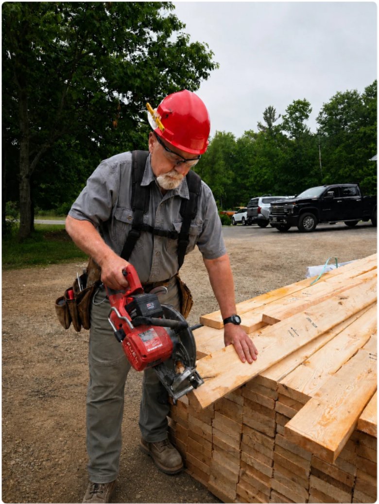 Ray Millar on a construction site